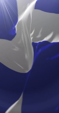 La Libertad Departmanı Bayrağı, El Salvador. Döngü. 4K Dikey