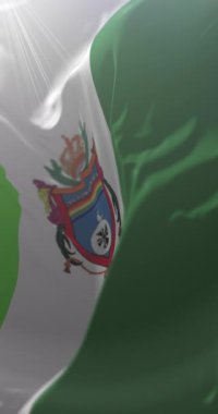 Cobn bayrağı, Guatemala. Döngü. 4K Dikey