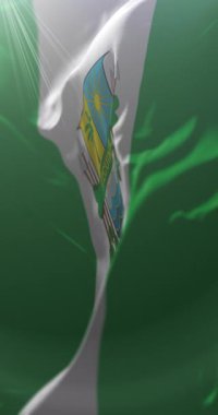 Guatemala, Escuintla bayrağı. Döngü. 4K Dikey