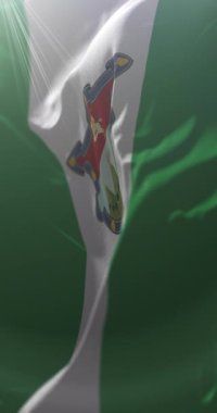 Sacatepequez Departmanı Bayrağı, Guatemala. Döngü. 4K Dikey