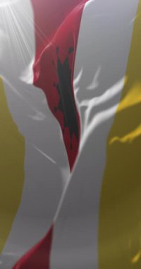 Honduras, Cortes Departmanı bayrağı. Döngü. 4K Dikey