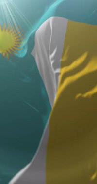 Honduras, Lempira Departmanı bayrağı. Döngü. 4K Dikey