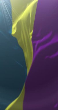 Nikaragua, Carazo Bölümü bayrağı. Döngü. 4K Dikey