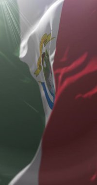 Esteli Departmanı Bayrağı, Nikaragua. Döngü. 4K Dikey