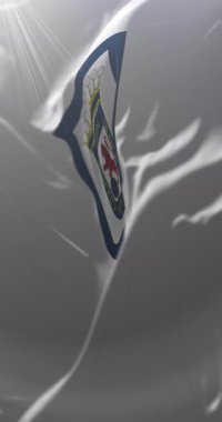 Leon bayrağı, Nikaragua. Döngü. 4K Dikey