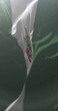 Masaya Bayrağı, Nikaragua. Döngü. 4K Dikey