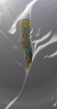 Rivas Departmanı Bayrağı, Nikaragua. Döngü. 4K Dikey