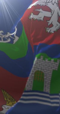 Ust nad Labem Bölgesi, Çek Cumhuriyeti. Döngü. 4K Dikey