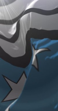 Aargau Kantonu, İsviçre bayrağı. Döngü. 4K Dikey