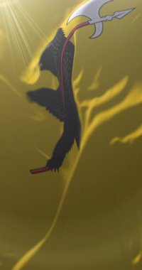 Rusya 'nın Yaroslavl Oblastı federal bayrağı. Döngü. 4K Dikey