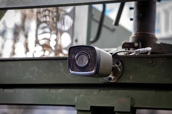 Видеокамера Военном Транспортном Средстве Просмотра Наблюдения — стоковое фото