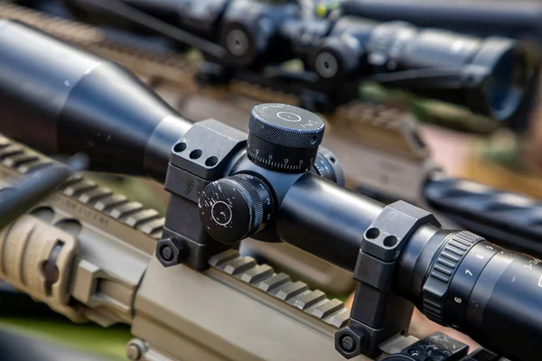 Optische Sicht Auf Ein Scharfschützengewehr Krieg Der Ukraine — Stockfoto