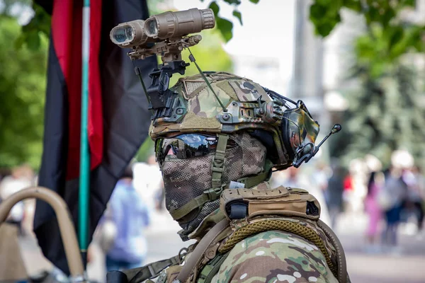 Kiew Ukraine Mai 2023 Ukrainischer Soldat Uniform Kampfgebiet — Stockfoto