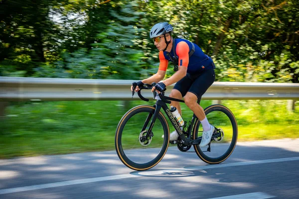 Κίεβο Ουκρανία Αυγούστου Ποδηλάτων Αθλητές Στο Δρόμο Λάβουν Μέρος Έναν Royalty Free Φωτογραφίες Αρχείου