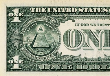 Tasarım amaçlı 1 dolarlık banknot. Amerika Birleşik Devletleri 'nin parası..