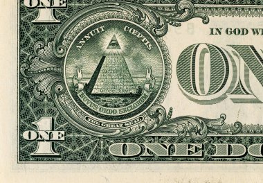 Tasarım amaçlı 1 dolarlık banknot. Amerika Birleşik Devletleri 'nin parası..