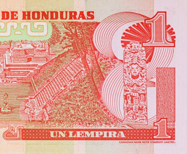 1 Lempira banknotu Honduras, 2014, tasarımcılar için bir parça. - Evet. Honduras parası.