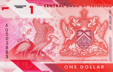 1 Dolar Trinidad ve Tobago, 2020. Polimer parası. Para Trinidad ve Tobago.