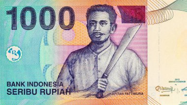 1000 Rupiah Endonezya, 2012, tasarımcılar için parça. Endonezya 'nın parası.