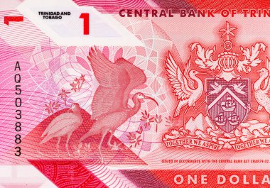 1 Dolar Trinidad ve Tobago, 2020. Polimer parası. Para Trinidad ve Tobago.