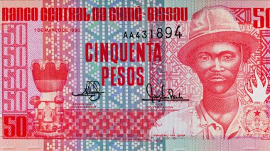 50 peso Gine-Bissau, Pansau Na Isna 'nın portresi. Gine-Bissau 'nun kağıt parası..