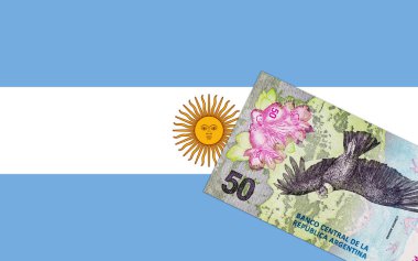 50 peso Arjantin And Akbabası 'nın görüntüsüyle. Arjantin 'in kağıt parası