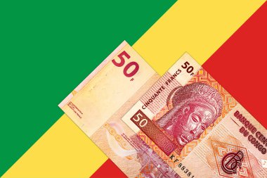 Tasarım için 50 Kongo frangı banknotu. Afrika ve Kongo 'nun kağıt parası..