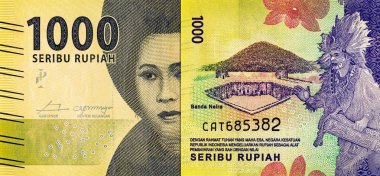 Banknote 1000 rupiah Endonezya, Tjut Meutia 'nın portresi, tasarım için. Endonezya 'nın parası.
