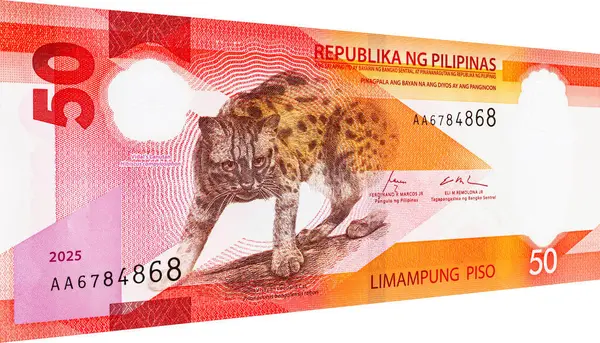 50 Piso Filipinler, Yeni Polymer Note 2025 Visayan Leoparı ile. Filipin Parası