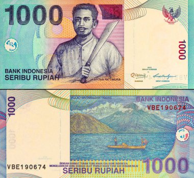 1000 Rupiah Endonezya, 2012, tasarımcılar için parça. Endonezya 'nın parası.
