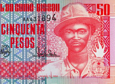 50 peso Gine-Bissau, Pansau Na Isna 'nın portresi. Gine-Bissau 'nun kağıt parası..