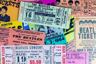 Retro Beatles konser biletleri. Beatles 'ın Tarihi