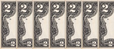 Amerika 'nın 2 dolarlık banknotu. Amerika 'nın kağıt parası. Doların bir parçası
