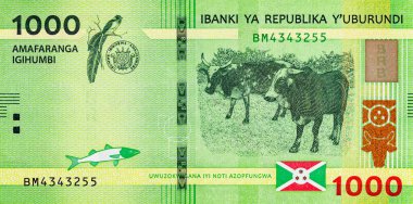 1000 Frank Burundi, 2021. Burundi Cumhuriyeti Ulusal Para Birimi