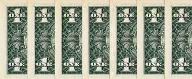 Tasarım amaçlı 1 dolarlık banknot. Amerika Birleşik Devletleri 'nin parası..