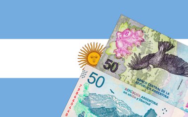 50 peso Arjantin And Akbabası 'nın görüntüsüyle. Arjantin 'in kağıt parası