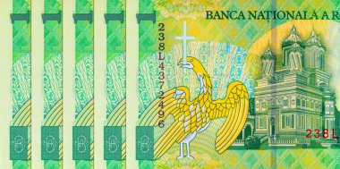 1 Leu Romania 2018, tasarımcılar için bir parça. Romanya ve Avrupa Birliği 'nin polimer parası.