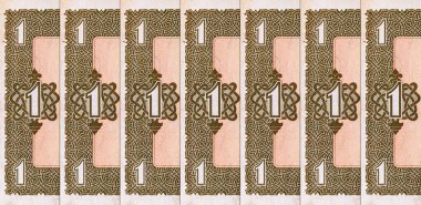 Büyük Prens Volodymyr ile Ukrayna 1 Hryvnia banknotunun bir parçası. Ukrayna 'nın kağıt parası.