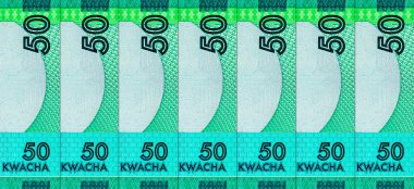 50 kwacha Malawi banknotu, Kasungu Milli Parkı 'nın resmi, tasarım için. Malavi 'nin Parası.