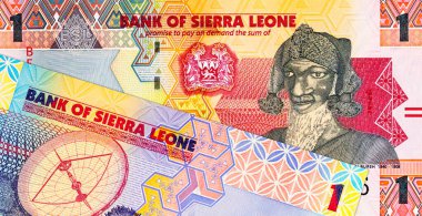Banknote 1 Leone 2022, Sierra Leone ve Bai Bure resmi. Sierra Leone 'nin parası.