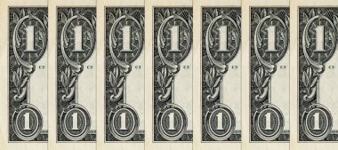 Tasarım amaçlı 1 dolarlık banknot. Amerika Birleşik Devletleri 'nin parası..