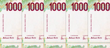 Maria Montessori 'nin portresiyle İtalya' dan 1000 liret banknot. İtalya 'nın kağıt parası