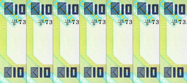 Banknote 10 kwacha Zambia ve Başkan Kenneth Kaunda 'nın portresi tasarım için. Zambiya ve Afrika 'nın parası