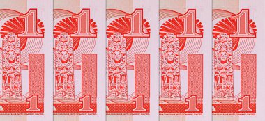 1 Lempira banknotu Honduras, 2014 Copan harabeleri. Honduras parası.