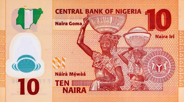 10 Naira Nijerya, 2019. Polimer parası. Nijerya ve Afrika 'nın parası.