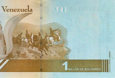 Venezuela 'nın 1000.000 Bolivaresi. Bir milyonluk banknotlar. Venezuela 'nın parası