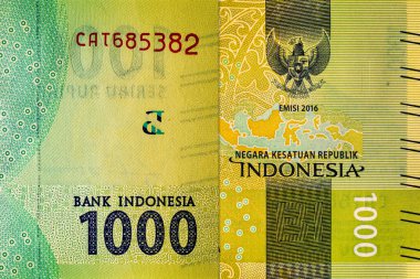 Banknote 1000 rupiah Endonezya, Tjut Meutia 'nın portresi, tasarım için. Endonezya 'nın parası.