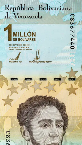 Venezuela 'nın 1000.000 Bolivaresi. Bir milyonluk banknotlar. Venezuela 'nın parası