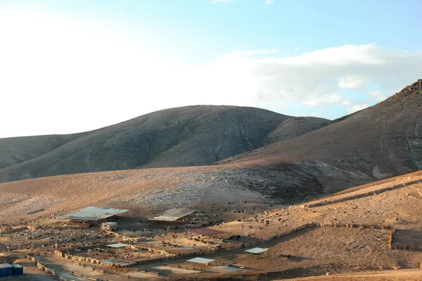 Мбаппе Вид Пустыни Фуэртевентура Козьей Фермой — стоковое фото