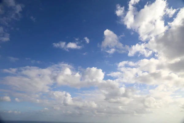 Wolkendecke Blick Auf Blauen Himmel Mit Weißen Wolken — Stockfoto